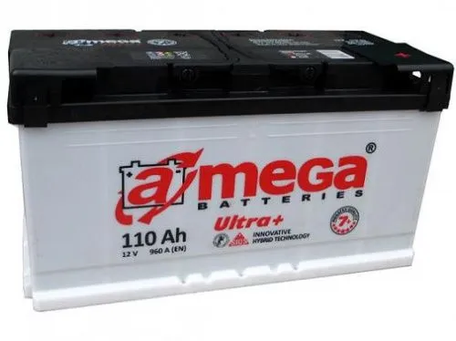 Фото Аккумулятор A-Mega Ultra+ 110 Ач, 1000 А, 12 v, Обратная R+ (0), DIN L5, B13