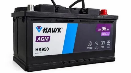 Фото Аккумулятор HAWK AGM 95 Ач, 850 А, 12 v, Обратная R+ (0), DIN L5, B13