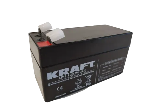Аккумулятор KRAFT UPS AGM 1.2 Ач, 12 v, Прямая L+ (1) фото