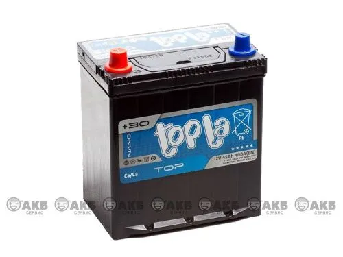 Фото Аккумулятор TOPLA Top 45 Ач, 360 А, 12 v, Прямая L+ (1), JIS B24, B00