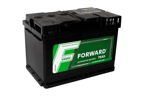 Фото Аккумулятор FORWARD Green 75 Ач, 680 А, 12 v, Обратная R+ (0), DIN L3, B13