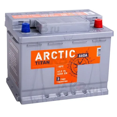 Аккумулятор TITAN ARCTIC 62 R+