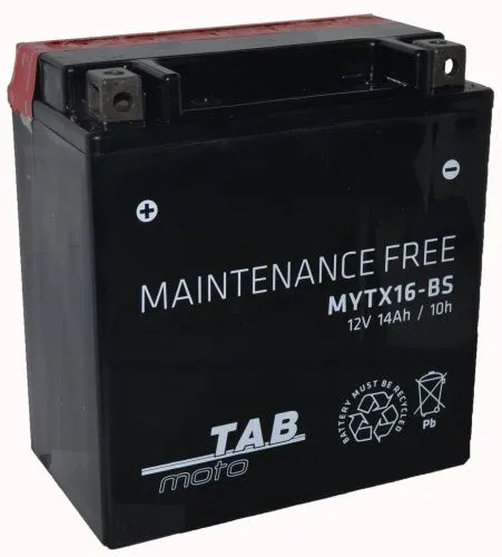 Аккумулятор TAB YTX16-BS 14 Ач, 200 А, 12 v, Прямая L+ (1) фото