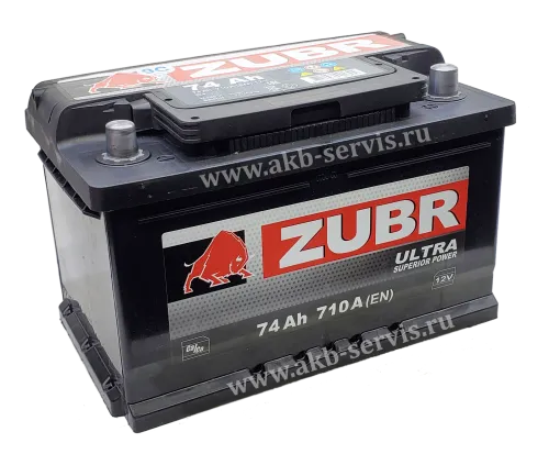 Аккумулятор ZUBR ULTRA 74 R+