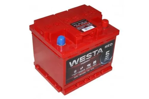 Фото Аккумулятор WESTA Red 50 Ач, 480 А, 12 v, Обратная R+ (0), DIN LB1, B13