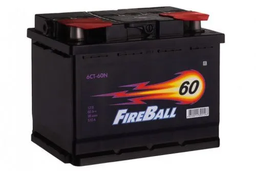 Фото Аккумулятор FIREBALL 60 Ач, 510 А, 12 v, Прямая L+ (1), DIN L2, B13