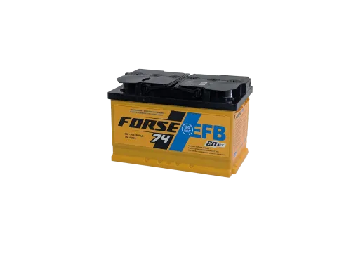 Фото Аккумулятор FORSE EFB 74 Ач низк, 750 А, 12 v, Обратная R+ (0), DIN LB3, B13