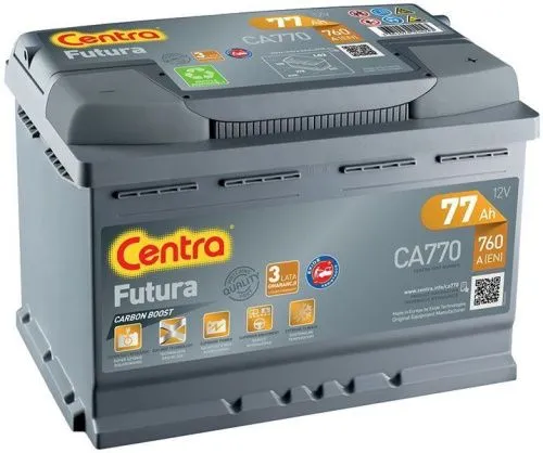Фото Аккумулятор CENTRA Futura 77 Ач, 760 А, 12 v, Обратная R+ (0), DIN L3, B13