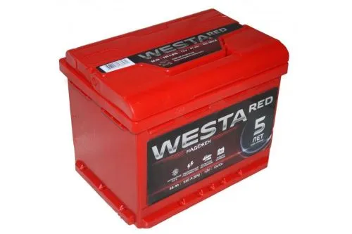 Фото Аккумулятор WESTA Red 56 Ач, 550 А, 12 v, Обратная R+ (0), DIN L2, B13