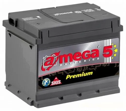 Фото Аккумулятор A-Mega Premium 60 Ач, 600 А, 12 v, Прямая L+ (1), DIN L2, B13