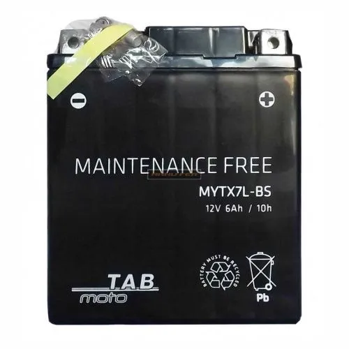 Аккумулятор TAB YTX7L-BS 6 Ач, 75 А, 12 v, Обратная R+ (0) фото