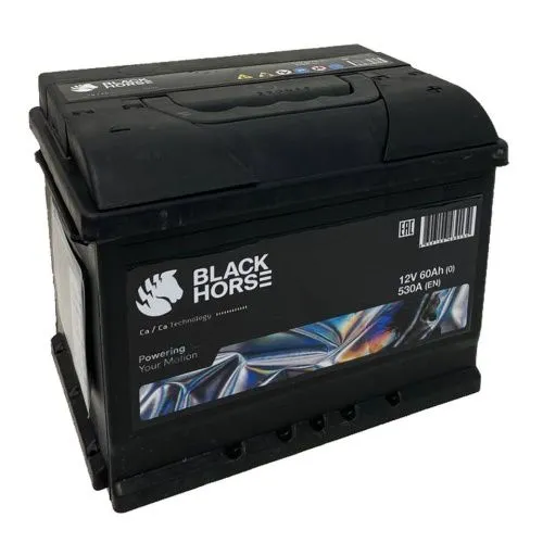 Фото Аккумулятор Black Horse 60 Ач, 530 А, 12 v, Обратная R+ (0), DIN L2, B13