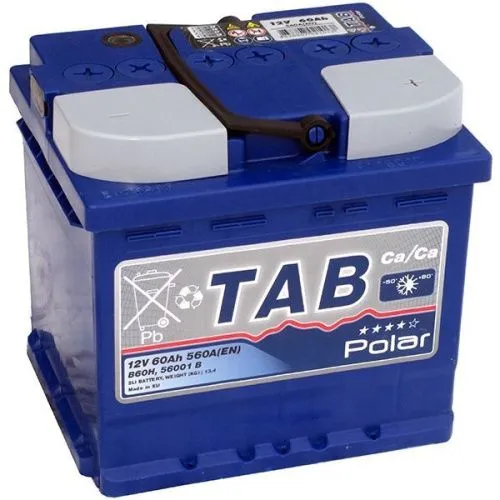 Фото Аккумулятор TAB Polar Blue 50 Ач, 560 А, 12 v, Обратная R+ (0), DIN L1, B13