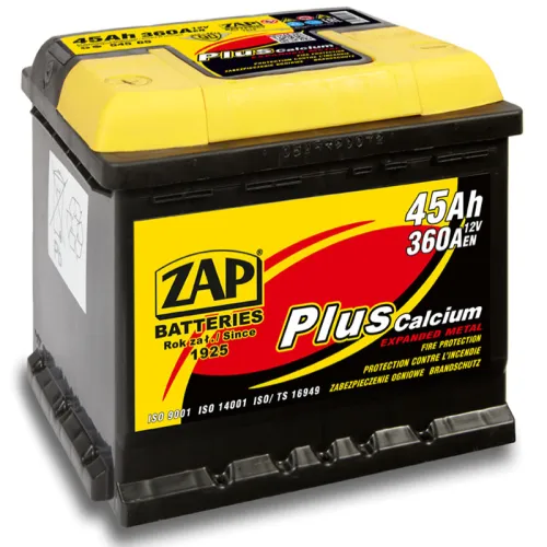 Фото Аккумулятор ZAP Plus 45 Ач, 360 А, 12 v, Обратная R+ (0), DIN L1, B13