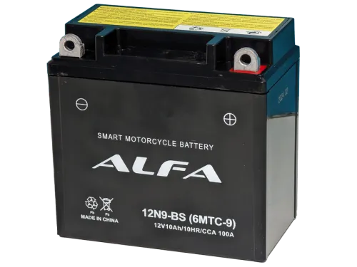 Аккумулятор ALFA 12N9-BS(6MTC-9) AGM 10 Ач, 100 А, 12 v, Обратная R+ (0) фото