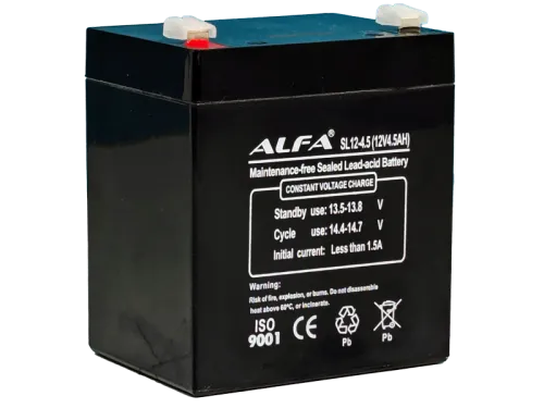 Аккумулятор ALFA UPS AGM 4.5 Ач, 12 v, Прямая L+ (1) фото