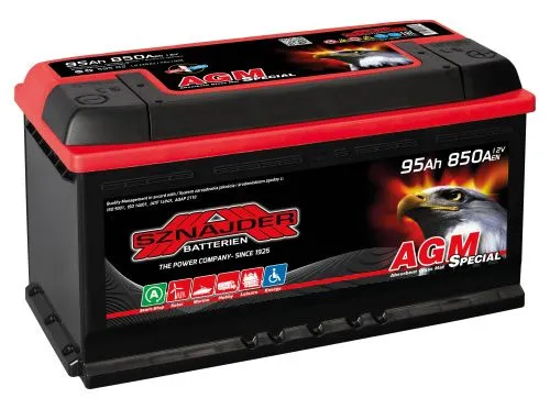 Фото Аккумулятор SZNAJDER Special AGM 95 Ач, 850 А, 12 v, Обратная R+ (0), DIN L5, B13