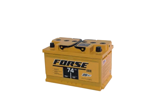 Фото Аккумулятор FORSE 74 Ач низк, 760 А, 12 v, Обратная R+ (0), DIN LB3, B13