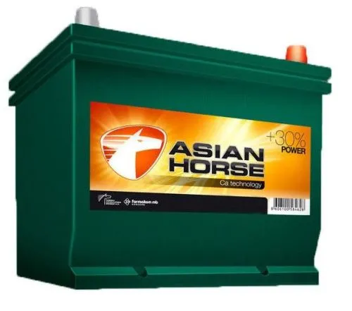 Фото Аккумулятор Asian Horse 70 Ач, 630 А, 12 v, Обратная R+ (0), JIS D26, B13
