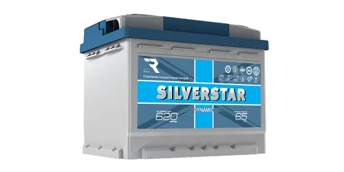 Фото Аккумулятор SILVERSTAR Dynamic 65 Ач, 620 А, 12 v, Обратная R+ (0), DIN L2, B13