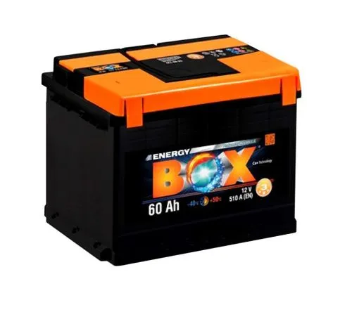 Фото Аккумулятор ENERGY BOX 60 Ач, 510 А, 12 v, Прямая L+ (1), DIN L2, B13