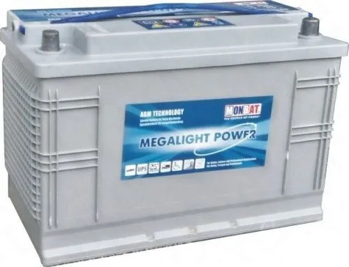 Аккумулятор MONBAT Megalight AGM 90 Ач, 12 v, Обратная R+ (0) фото
