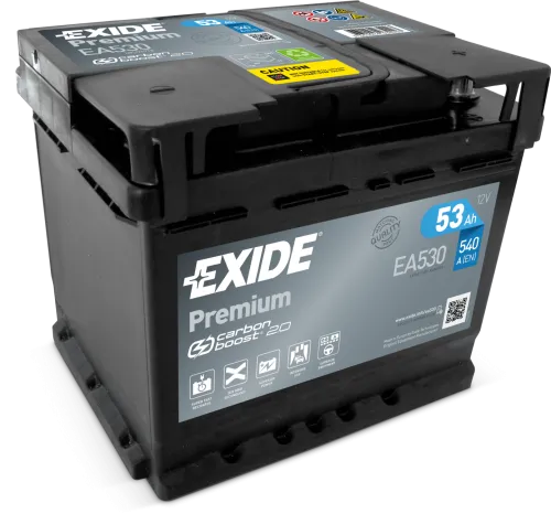 Фото Аккумулятор EXIDE Premium 53 Ач, 540 А, 12 v, Обратная R+ (0), DIN L1, B13