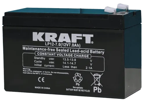 Аккумулятор KRAFT UPS AGM 7 Ач, 12 v, Прямая L+ (1) фото