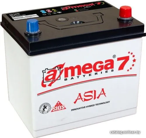 Фото Аккумулятор A-Mega Asia 75 Ач, 690 А, 12 v, Прямая L+ (1), JIS D26, B13