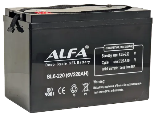 Аккумулятор ALFA Deep Cycle AGM C20 220 Ач, 6 v, Прямая L+ (1) фото