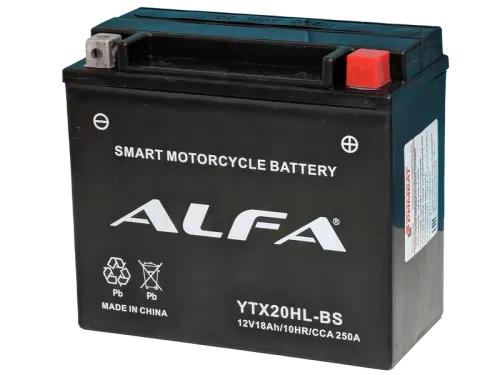 Аккумулятор ALFA YTX20HL-BS AGM 18 Ач, 250 А, 12 v, Обратная R+ (0) фото