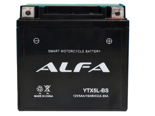 Аккумулятор ALFA YTX5L-BS AGM 5 Ач, 80 А, 12 v, Обратная R+ (0) фото
