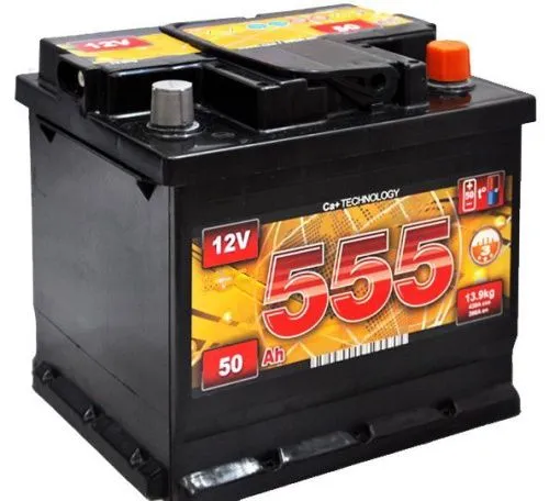 Фото Аккумулятор 555 50 Ач, 390 А, 12 v, Обратная R+ (0), DIN L1, B13