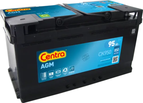 Фото Аккумулятор CENTRA AGM 95 Ач, 850 А, 12 v, Обратная R+ (0), DIN L5, B13