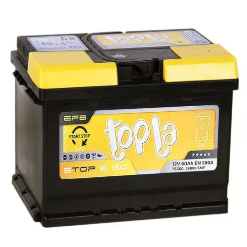 Аккумулятор TOPLA EFB STOP & GO  60 R+
