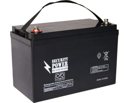 Аккумулятор SECURITY POWER AGM 100 Ач, 12 v, Обратная R+ (0) фото