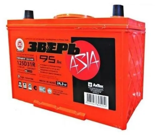 Аккумулятор ЗВЕРЬ 125D31R 95 L+