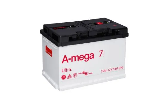 Фото Аккумулятор A-Mega Ultra 75 Ач, 790 А, 12 v, Обратная R+ (0), DIN L3, B13