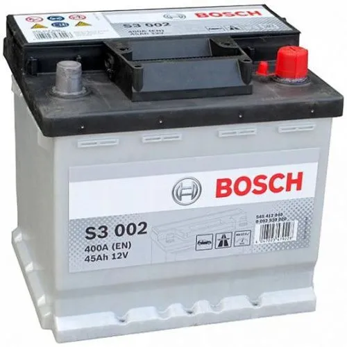 Фото Аккумулятор BOSCH S3 45 Ач, 400 А, 12 v, Обратная R+ (0), DIN L1, B13