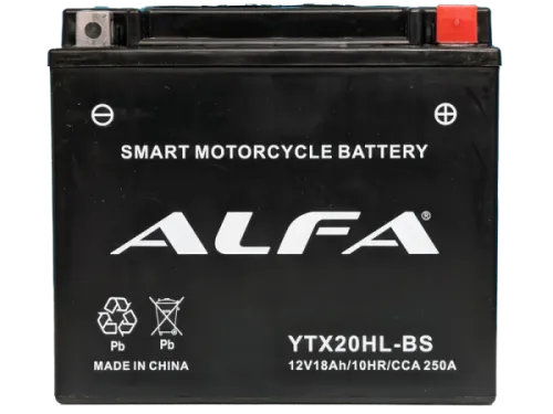 Аккумулятор ALFA YTX20HL-BS AGM 18 Ач, 250 А, 12 v, Обратная R+ (0) фото