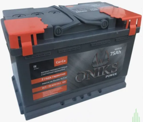 Фото Аккумулятор ONIKS Power 75 Ач, 680 А, 12 v, Прямая L+ (1), DIN L3, B13