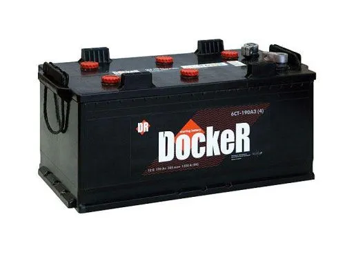 Аккумулятор DOCKER 190 Ач, 1250 А, 12 v, Обратная L+ (3) euro, D5 (B), B00 фото