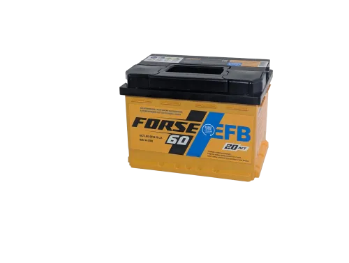 Фото Аккумулятор FORSE EFB 60 Ач низк, 620 А, 12 v, Обратная R+ (0), DIN LB2, B13