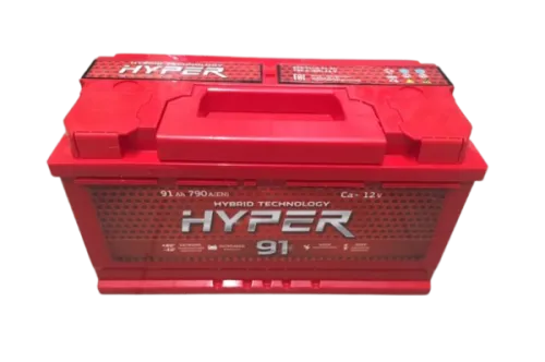 Фото Аккумулятор HYPER 91 Ач, 790 А, 12 v, Обратная R+ (0), DIN L5, B13