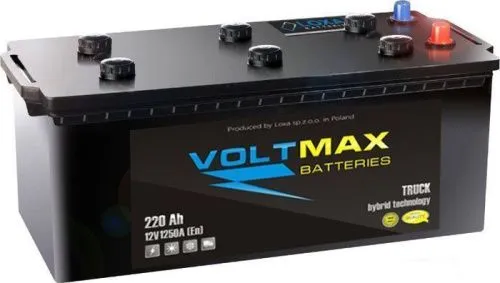 Аккумулятор VOLTMAX 220 Ач, 1250 А, 12 v, Обратная L+ (3) euro, D6 (C), B00 фото