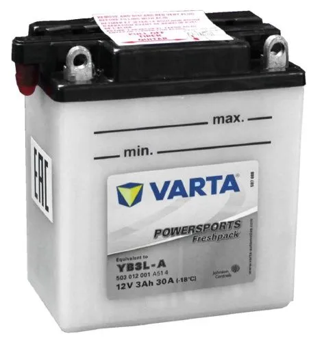 Аккумулятор VARTA PowerSports FreshPack 3 Ач, 30 А, 12 v, Обратная R+ (0) фото