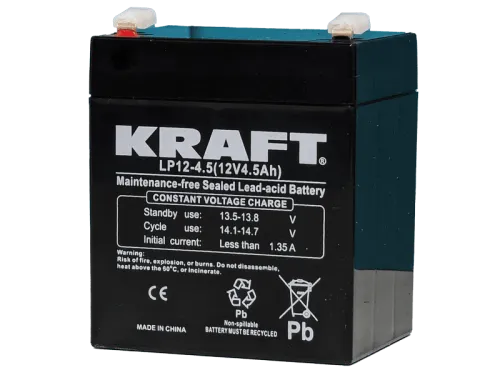 Аккумулятор KRAFT UPS AGM 4.5 Ач, 12 v, Прямая L+ (1) фото