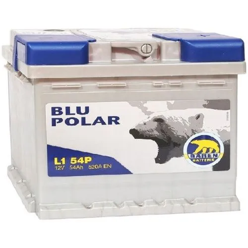 Фото Аккумулятор BAREN Blu Polar 54 Ач, 520 А, 12 v, Обратная R+ (0), DIN L1, B13