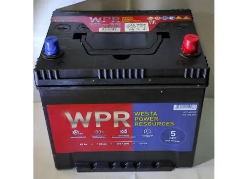 Фото Аккумулятор WPR 65 Ач, 660 А, 12 v, Обратная R+ (0), JIS D23, B00