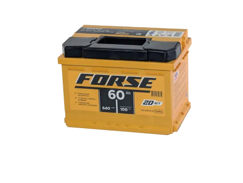 Фото Аккумулятор FORSE 60 Ач низк, 640 А, 12 v, Обратная R+ (0), DIN LB2, B13